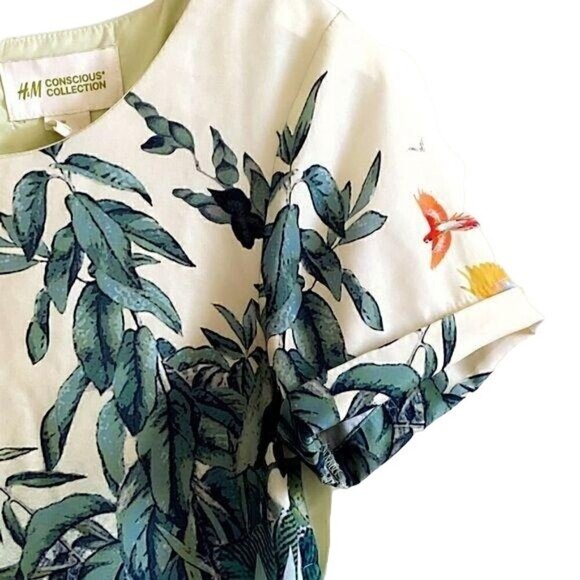 H&M Conscious Collection Rainforest Shift dress, Size 6 - Picture 4 of 9